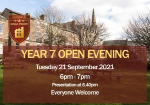 Year 7 open evening 2021 image for fb